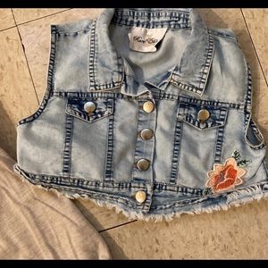 Girls denim vest
